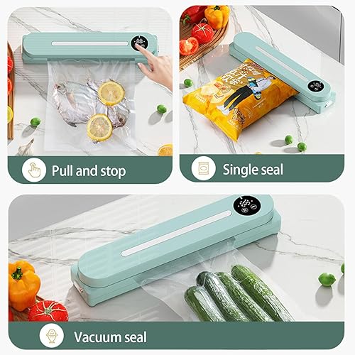Miniatura 4 de Vacuum Sealer, Easy To Use Automatic Vacuum Sealer Multifunctional Household Portable Rechargeable Sealing Machine Kitchen Gadget For Home