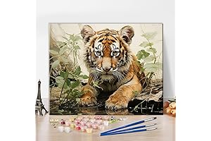 Adult Paint by Number Kits - Tiger Canvas Art