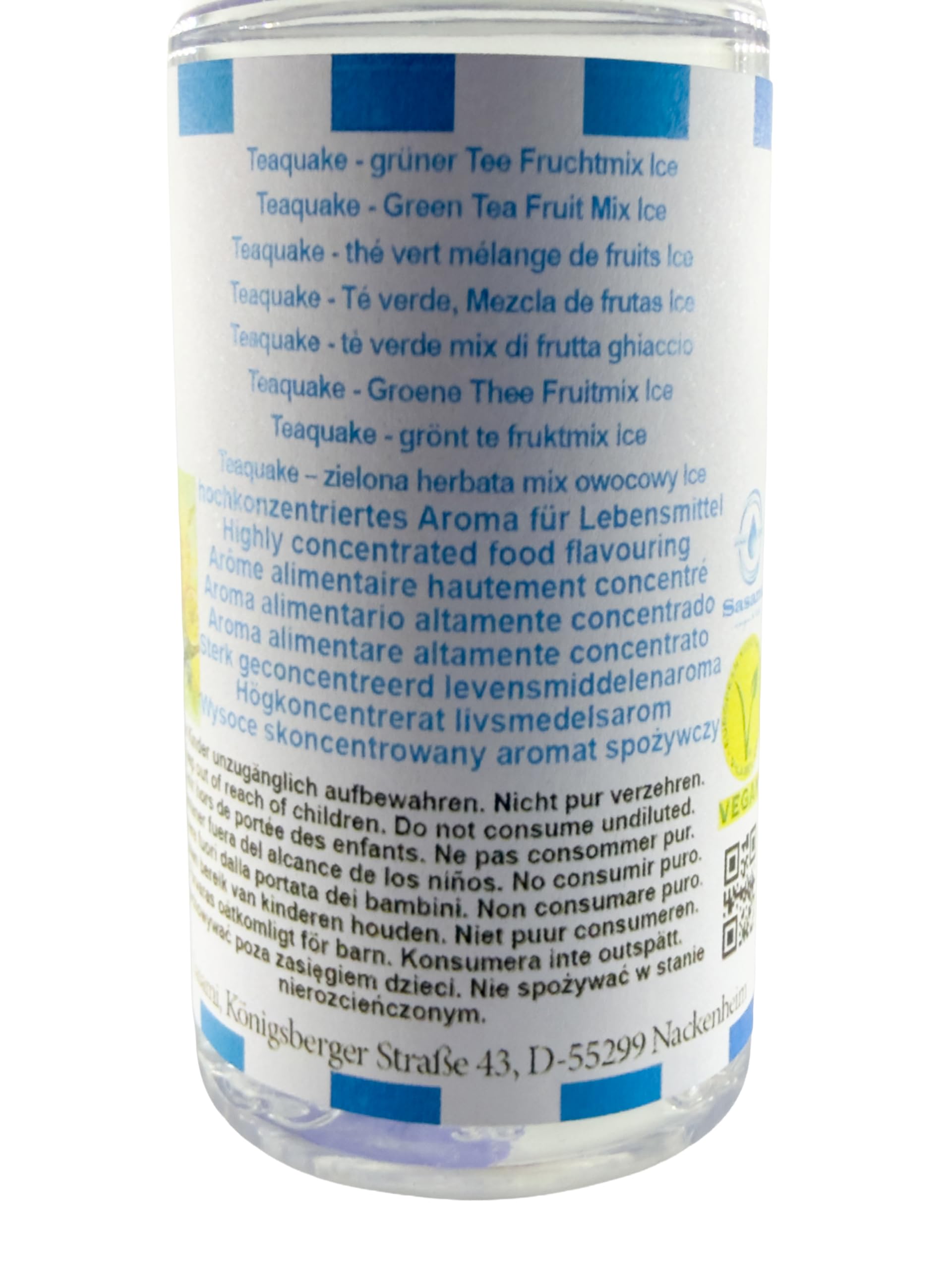 Teaquake – zielona herbata mix owocowy Ice aromat koncentrat – Wegański – Sasami – 100ml