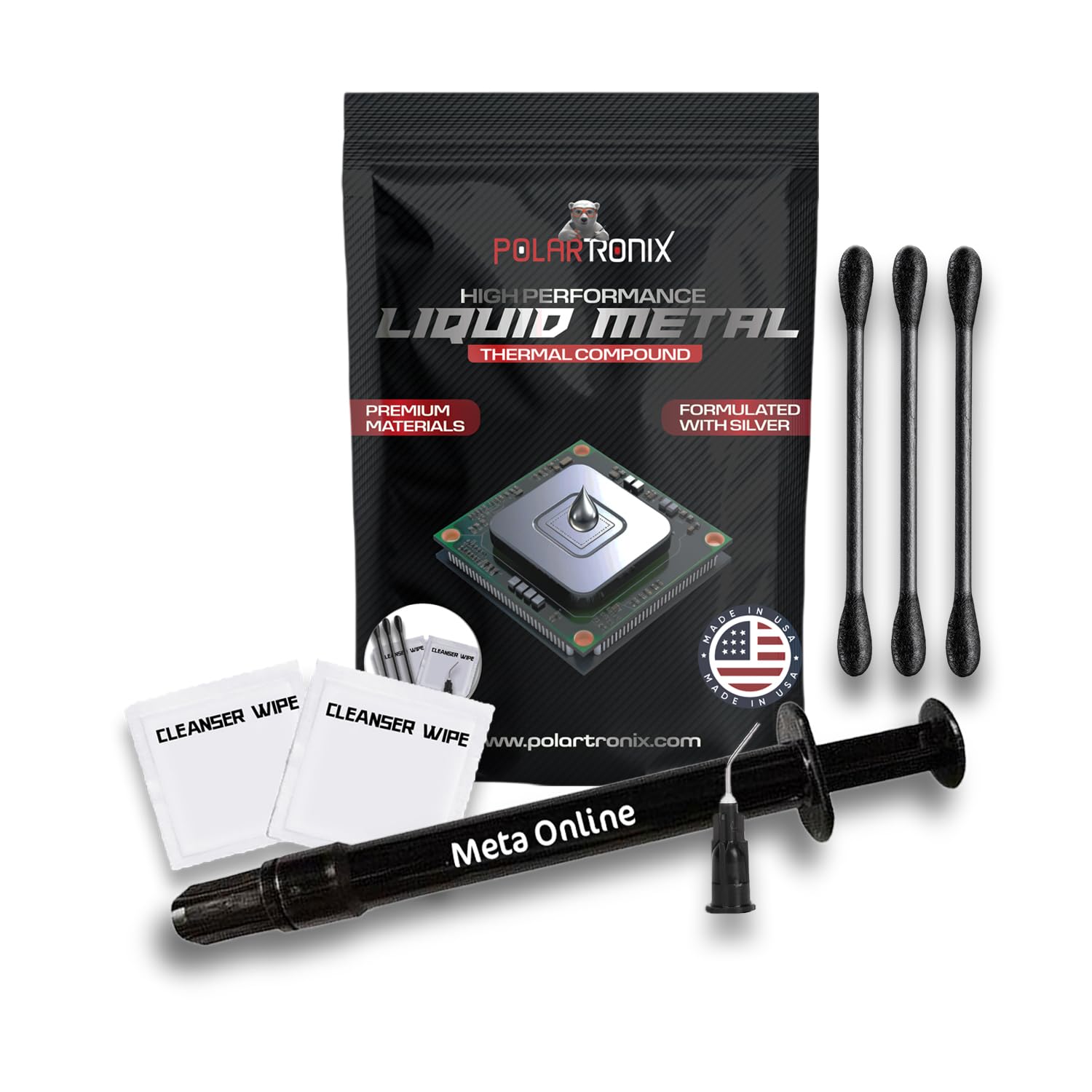 Liquid Metal Thermal Paste 1.5 Gram - Made in USA Liquid Metal for PS5 - CPU - GPU - Xbox - Game Consoles Best for overclocking Thermal Paste