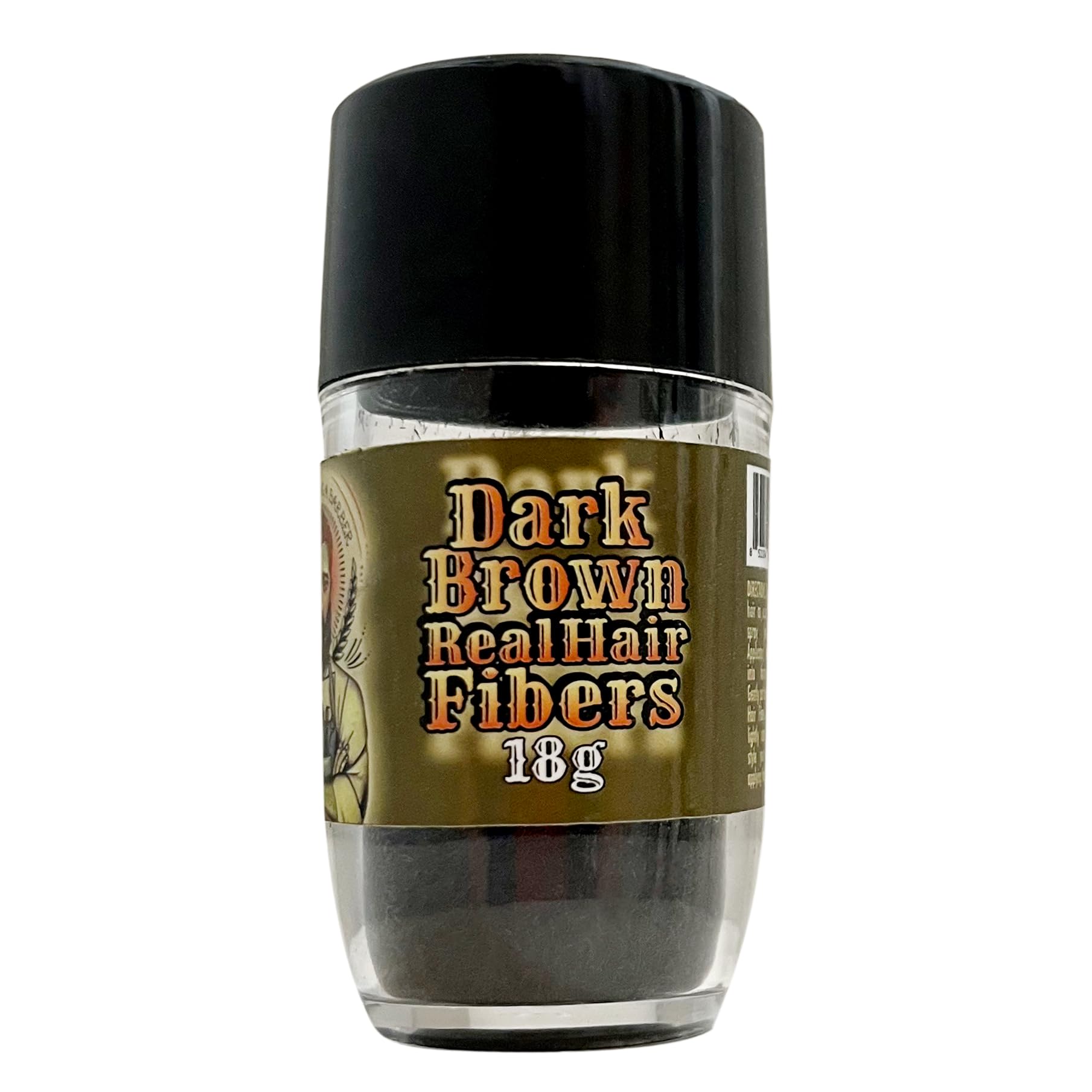 I LOVE BEING A BARBER - Dark Brown Real Hair Fibers for Thinning Hair - 100% Natural Texture, Non Synthetic Hair Fibers - Bald Spot Cover Up and Enhancement for Men & Women