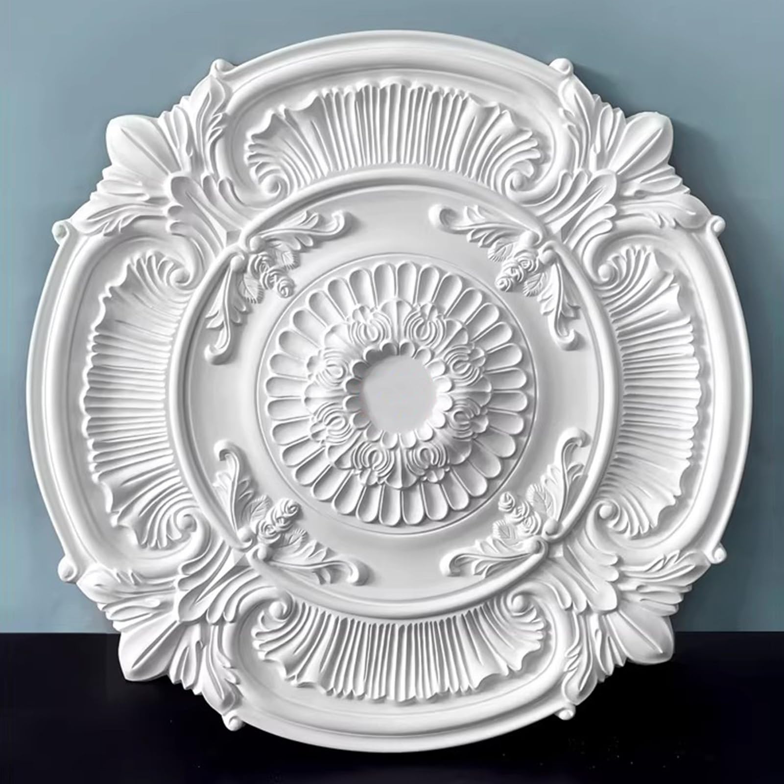 Medaglione decorativo della luce della rosa del soffitto, decorazione floreale del medaglione del soffitto, decorazione del modanatura del soffitto del pendente del lampadario