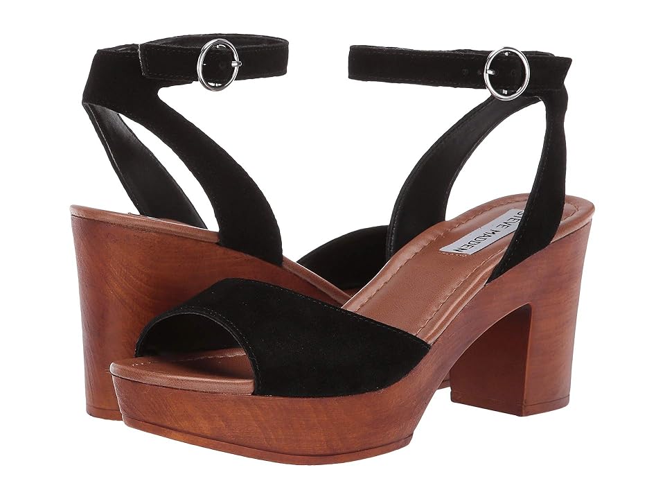 

Steve Madden Lonnie Heeled Sandal (Black Suede) High Heels