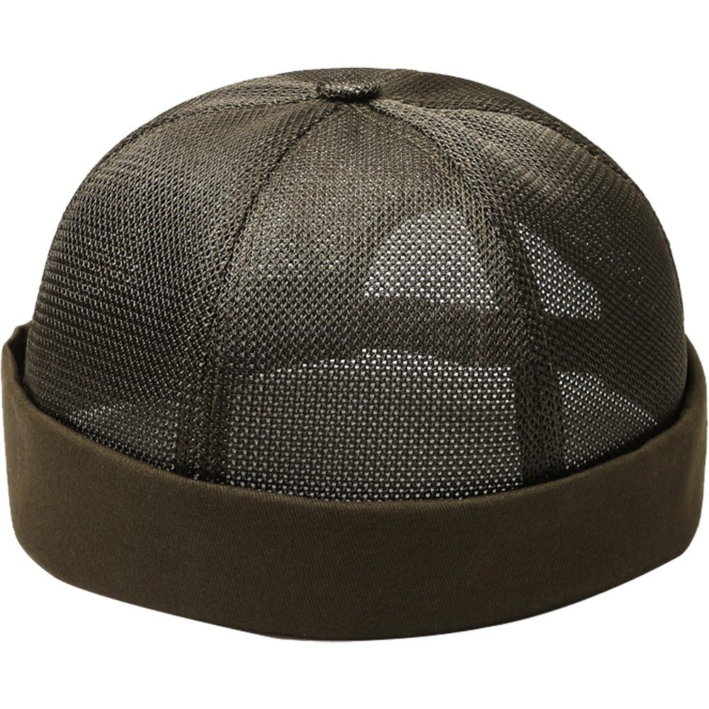 Baokuan Men's Summer Mesh Brimless Docker Beanie Caps Fashion Outdoor Hip-hop Sailor Stylish Skull Caps