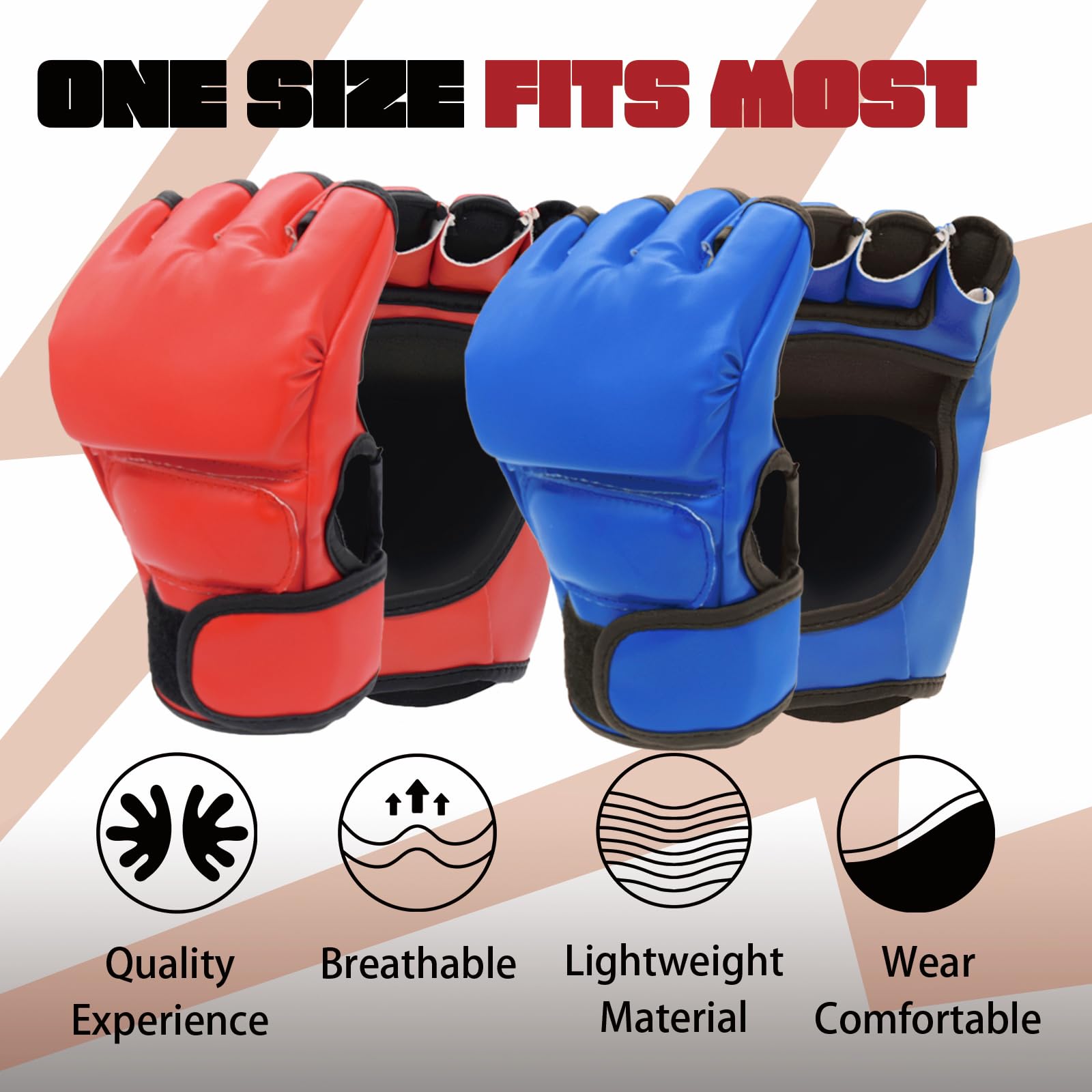 2 Paar Boxhandschuhe, Kickboxhandschuhe für Männer und Frauen, Anfänger, professionell, stoßfest, Leder, Sparring-Trainingshandschuhe, Set MMA-Handschuhe