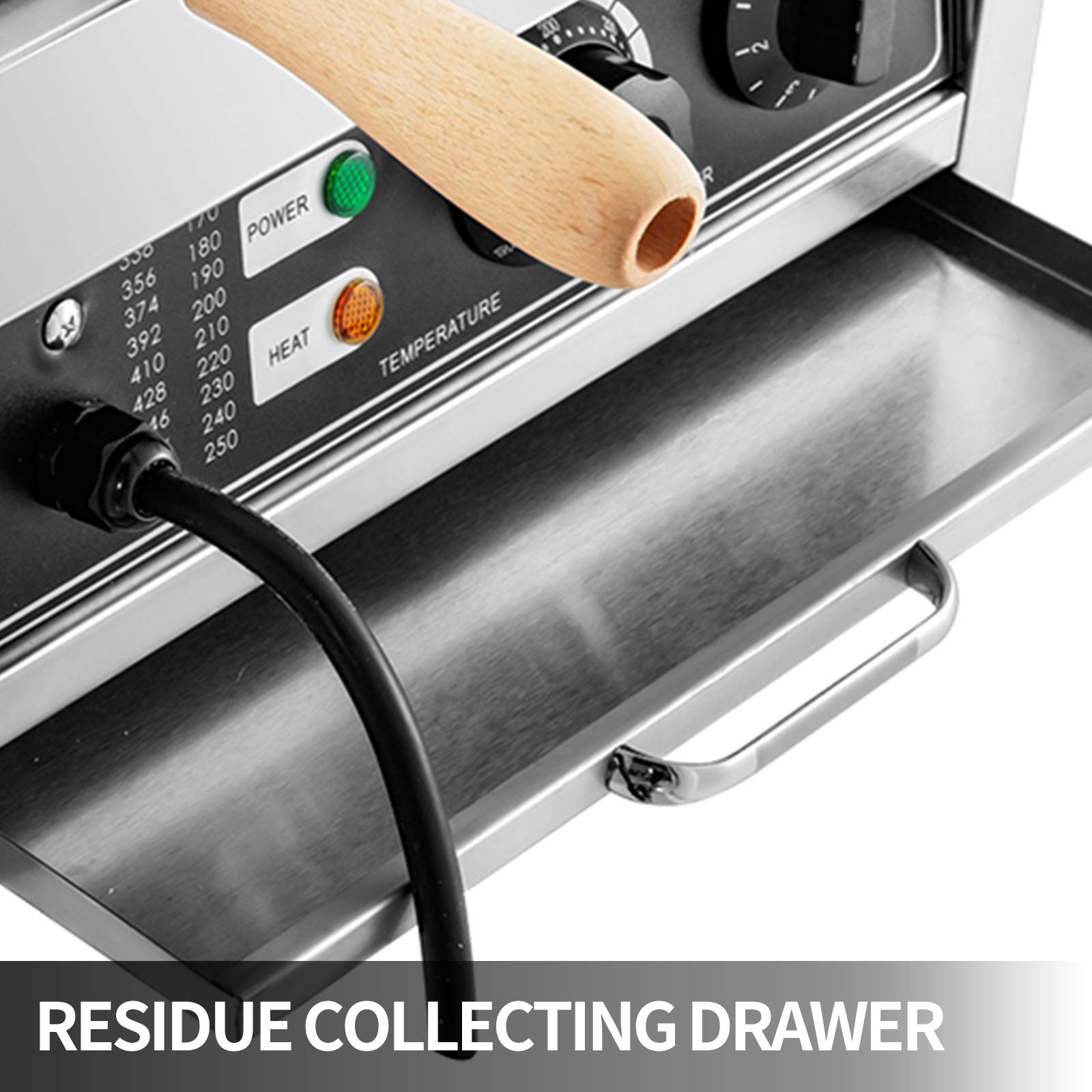 VBENLEM 110V Commercial Taiyaki Maker 6 Hole Taiyaki Fish Waffle Maker