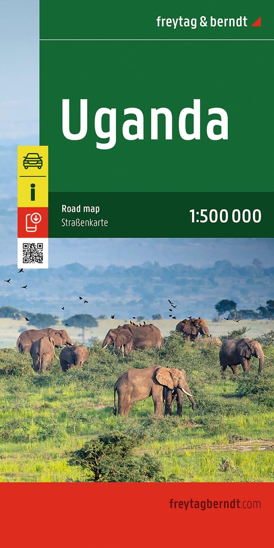 Uganda, Straßenkarte 1:500.000, freytag & berndt (freytag & berndt Auto + Freizeitkarten, AK 241-25)