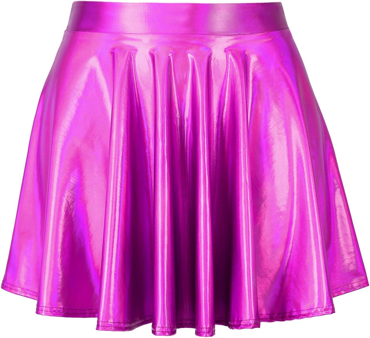 HDE Girl's Metallic Skater Skort Dance Athletic Shiny Holographic Scooter Skirt - Image 4