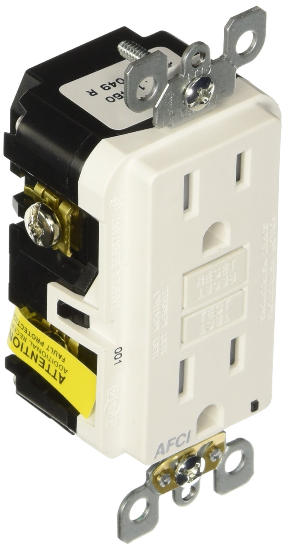 Photo 1 of Leviton Afci Tamp Resistant 15A Wht R02-AFTR1-0KW, No Size, White