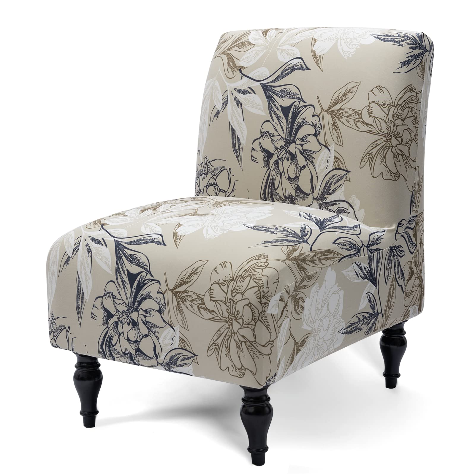 Liykimt Armless Accent Slipper Chair Cover Slipcover,Slipper Chair Without Arms Fabric Stretch Spandex Removable for Armless Chair Furniture Protector