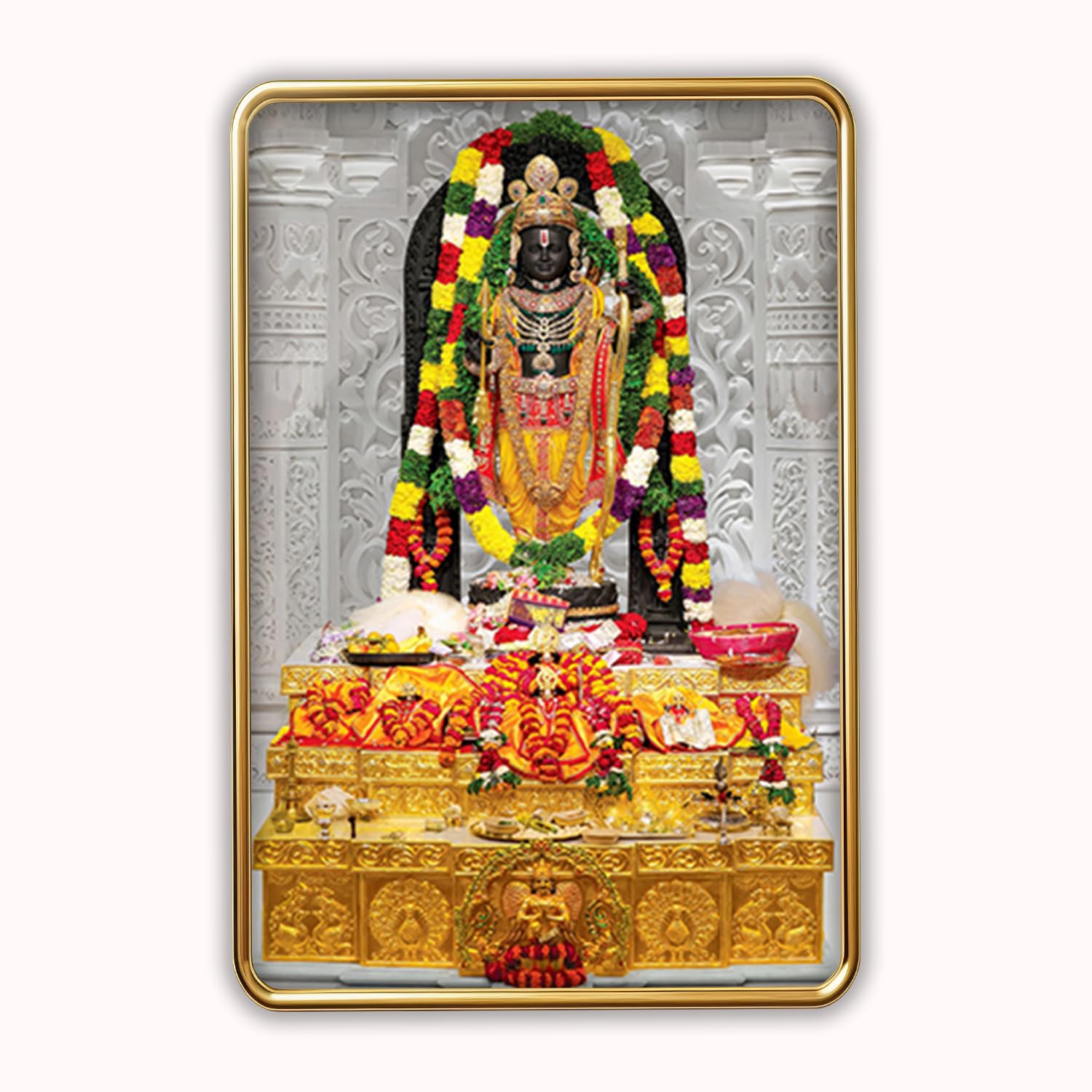 Rajasthani Village Photo Frame - Gold & Sparkle -27