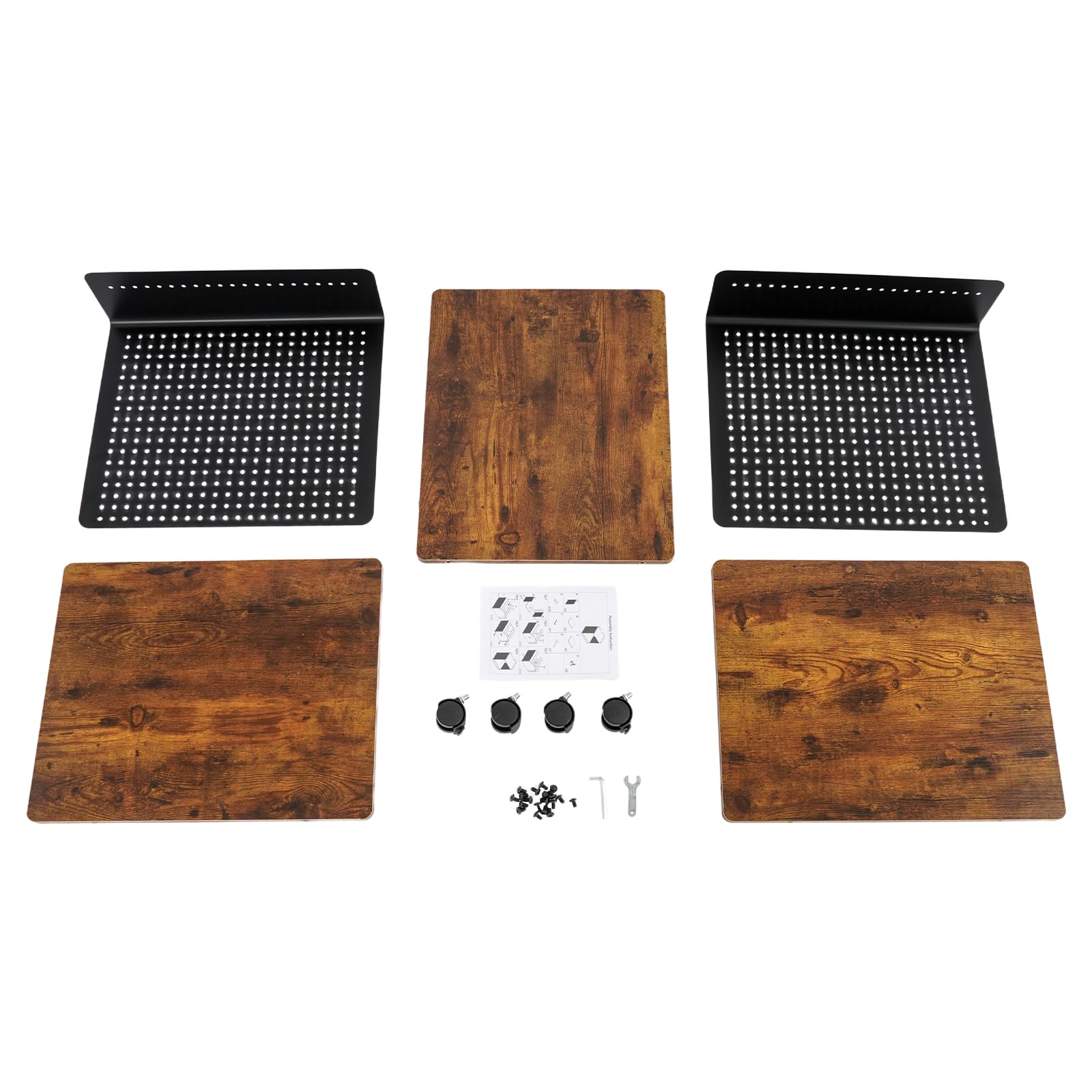 Soporte para impresora con ruedas con 3 niveles, soporte para impresora móvil con ruedas, carrito auxiliar para oficina, estantería para impresoras, 50 x 39 x 50 cm, carrito de oficina, mesa de