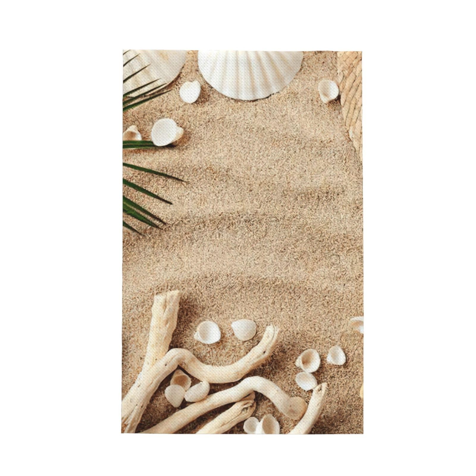 XXahnbm Sand Beach Palm Tree Print Waffle Kitchen Towel,Absorbent Hand Towel