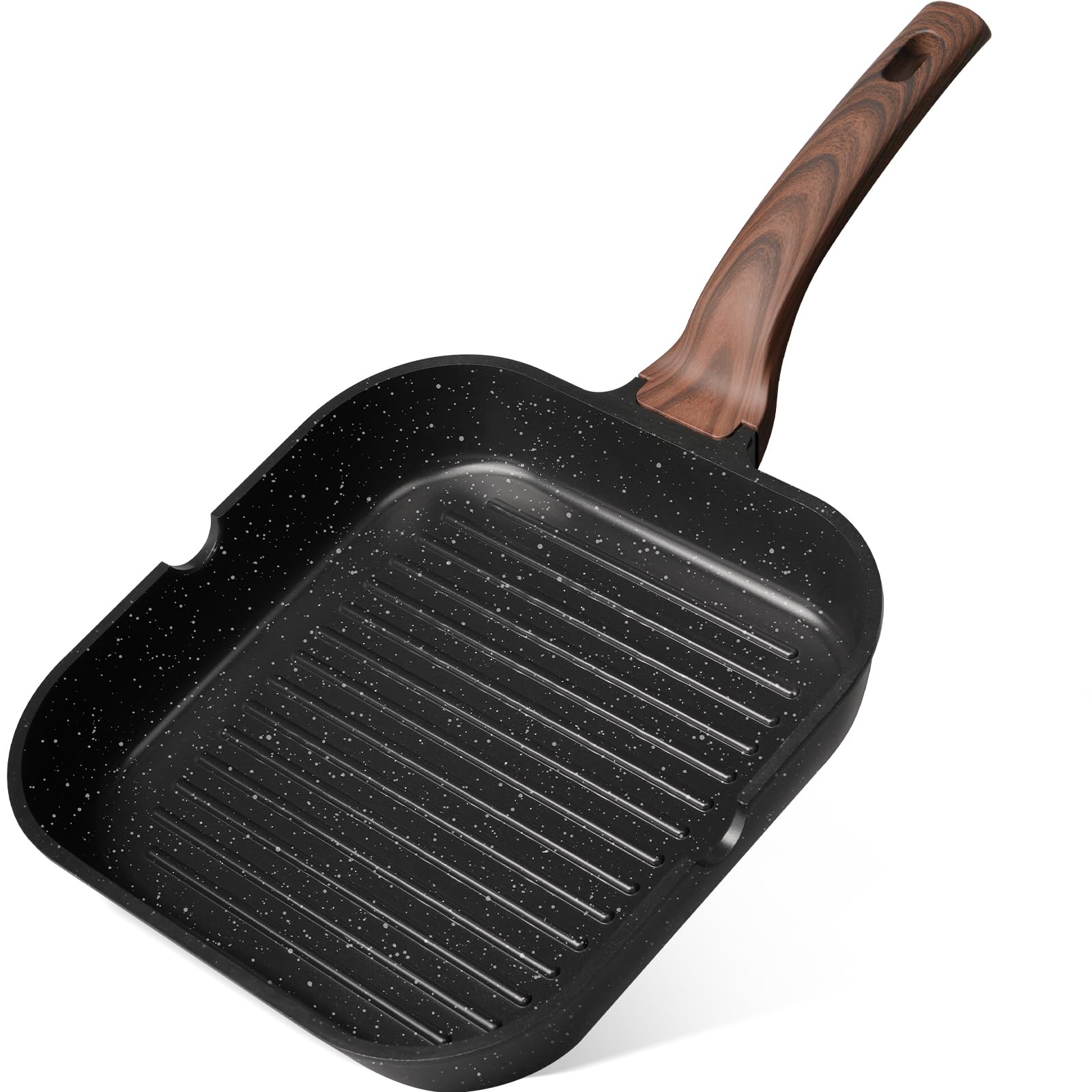 Kikcoin Nonstick Grill Pan for Indoor Cooking