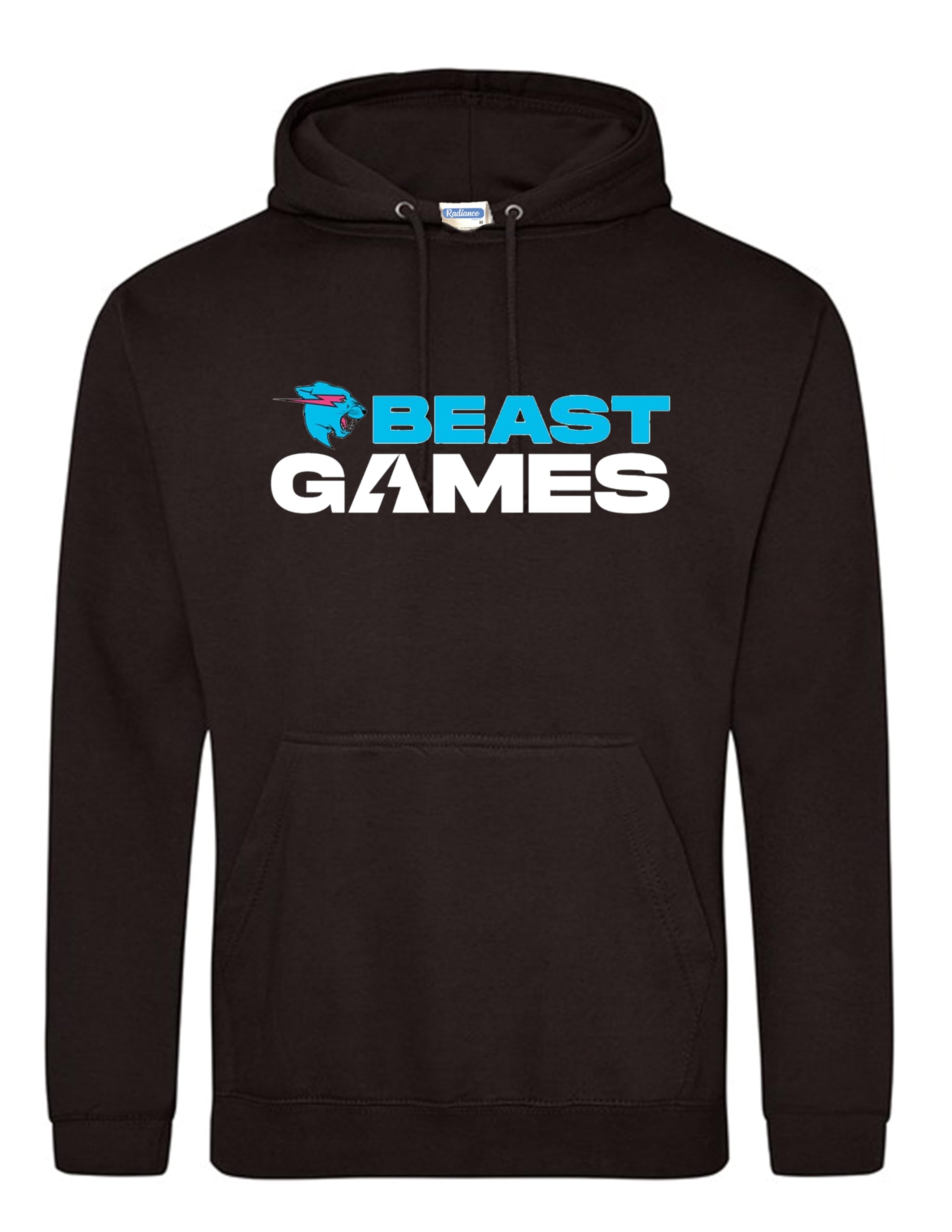 Radiance Unisex Black Inspire Beast Games Mr Famous Youtuber Hoodies Beast Pullover Kids And Hoodies - Beast Games Hoodie For Gamers & Fans | Comfortable & Stylish Hoodie