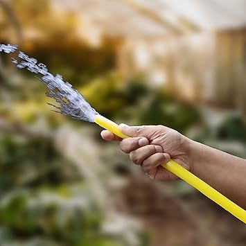 SEATRACK 20 meter 1/2 inch Diameter Oil Free PVC Flexible Durable Weather Resistant Water pipe for Garden/Home/Car wash/Floor cleaning with one Hosepipe connector, 2 Garden pipe G clamp (YELLOW)