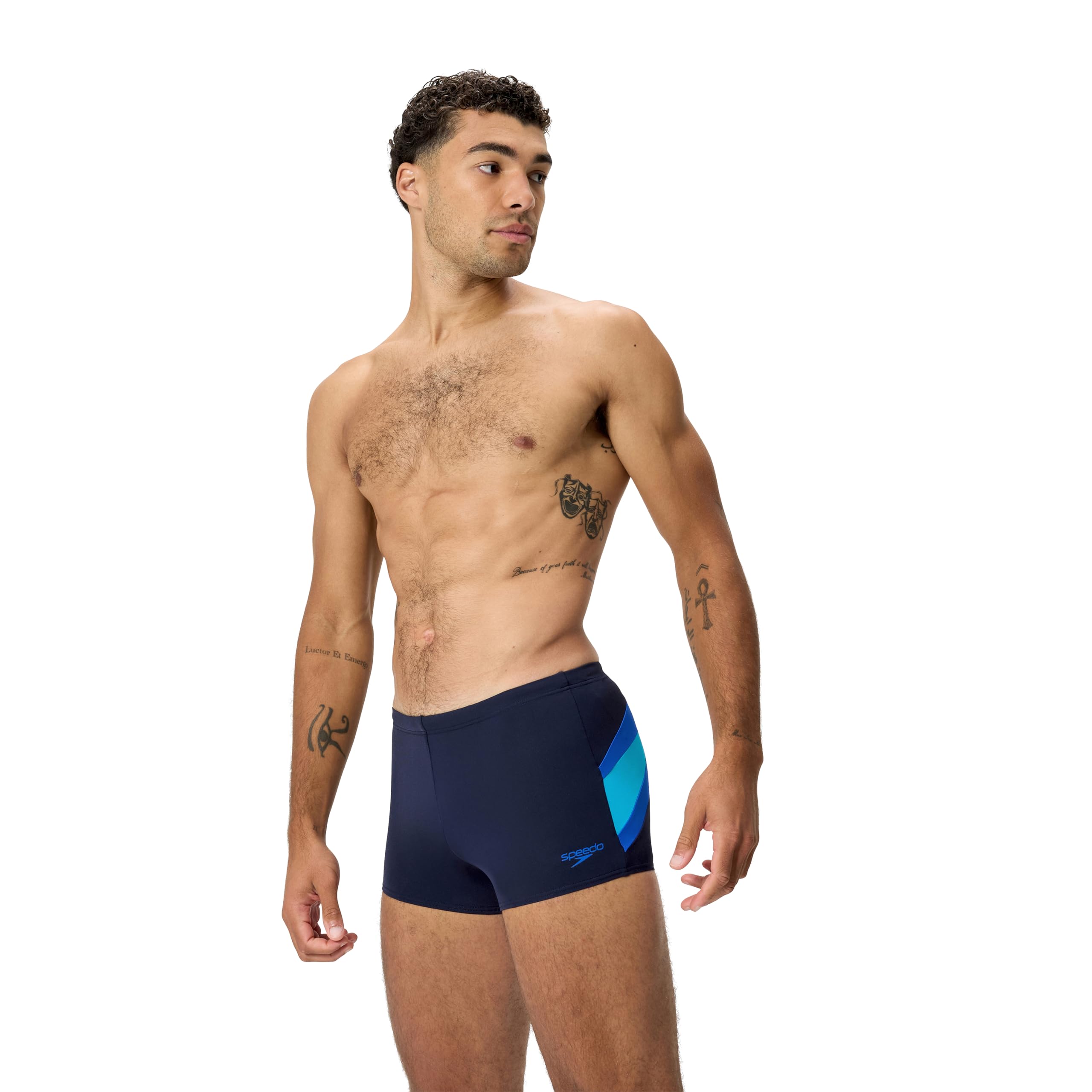 Speedo Men's Hyperboom Aquashort, Navy Blue, 36