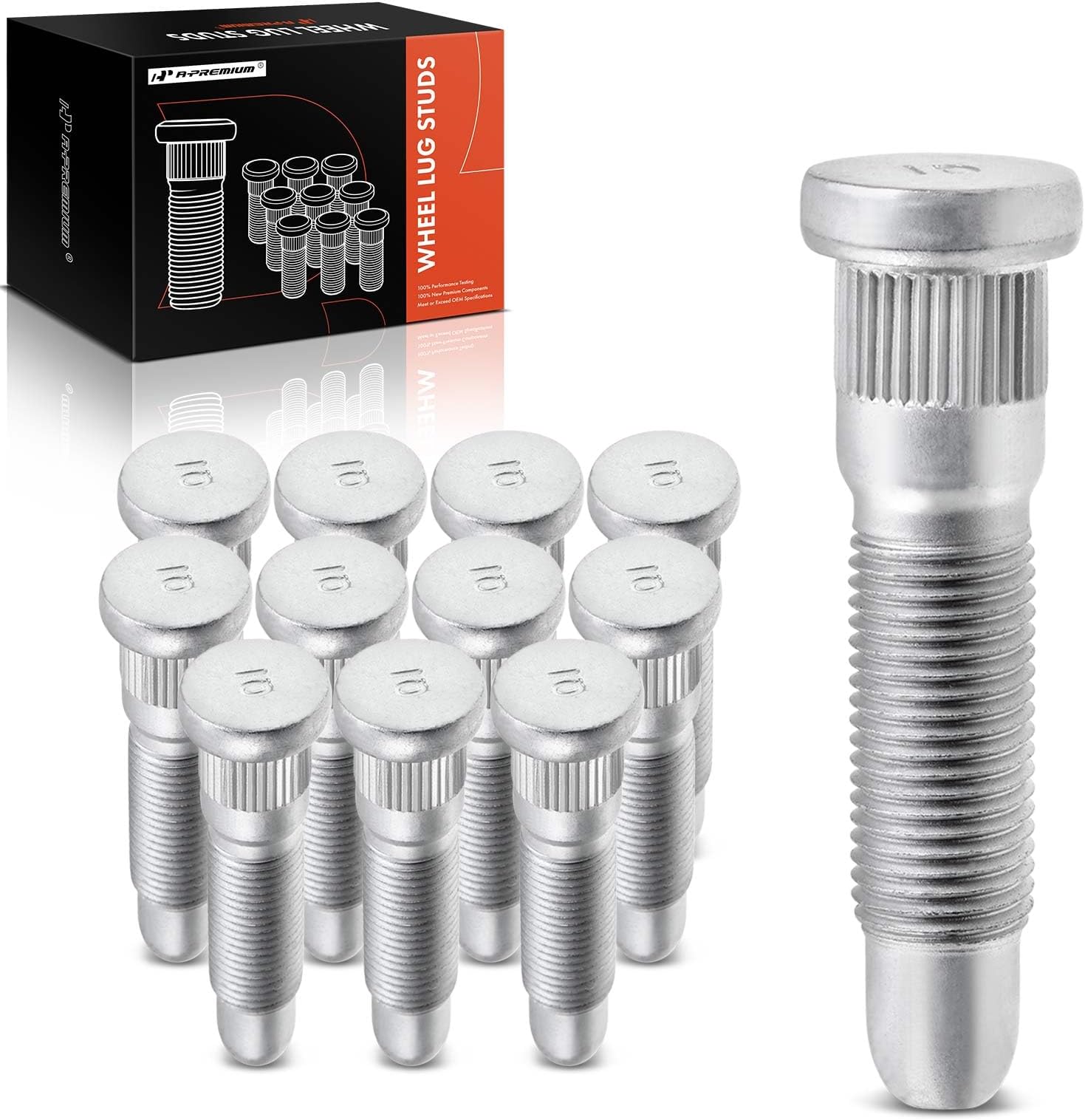 APremium 12PCS Wheel Studs M14 x 1.50 & 31mm Long Lug Studs Compatible