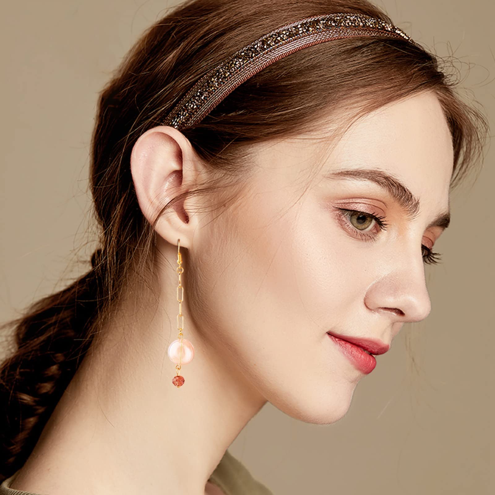 Catena a maglia ovale piatta, 5 m/rotolo, con placcatura in vero oro 18 kt, 10 x 3,6 mm, per choker, bracciali, collane e per la realizzazione di gioielli