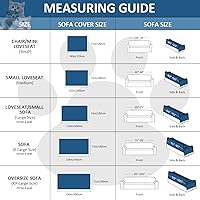 Vista 2 de VClife Funda de sofá antiarañazos para gatos, funda de sofá 100% impermeable para mascotas, funda de sofá caqui para sofá seccional, protector
