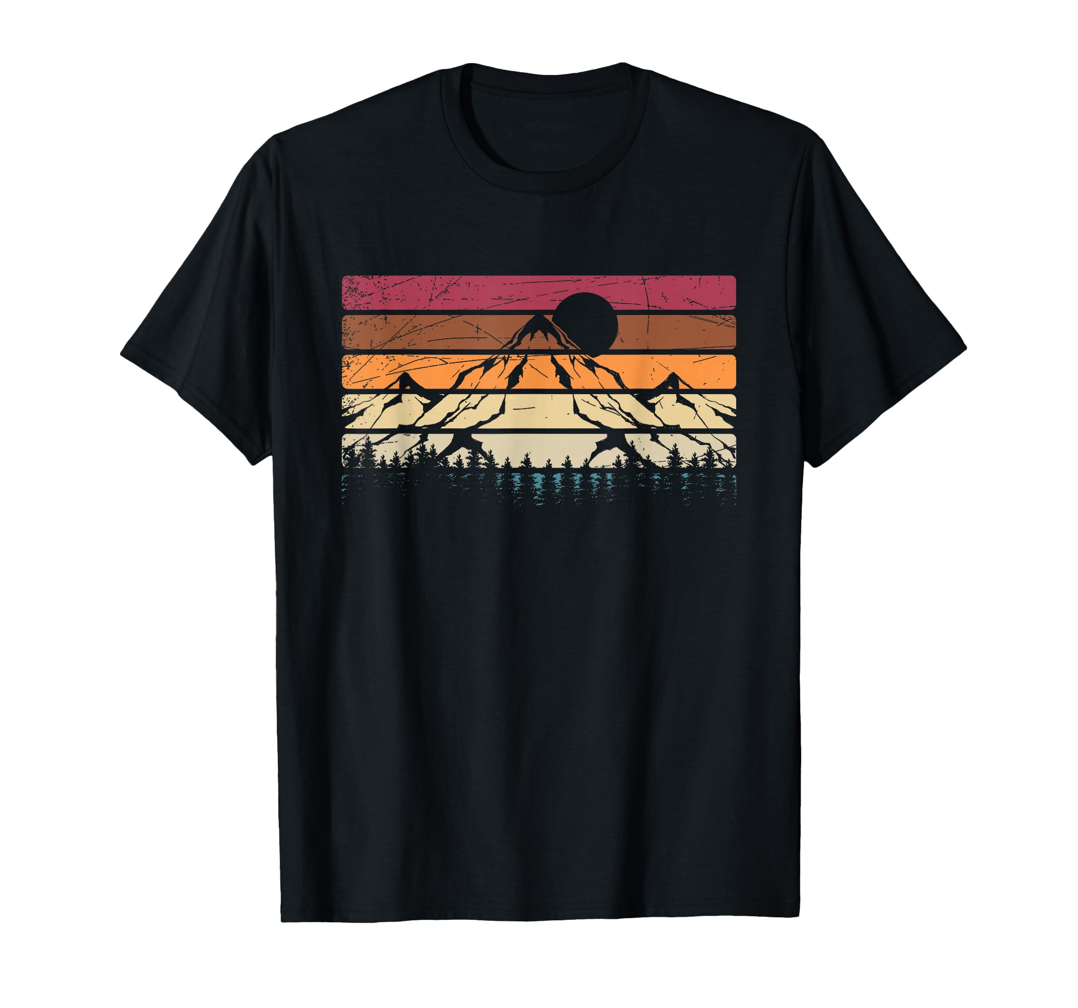 Mountain Hiking Mountain Hiker Nature Retro Forest T-Shirt