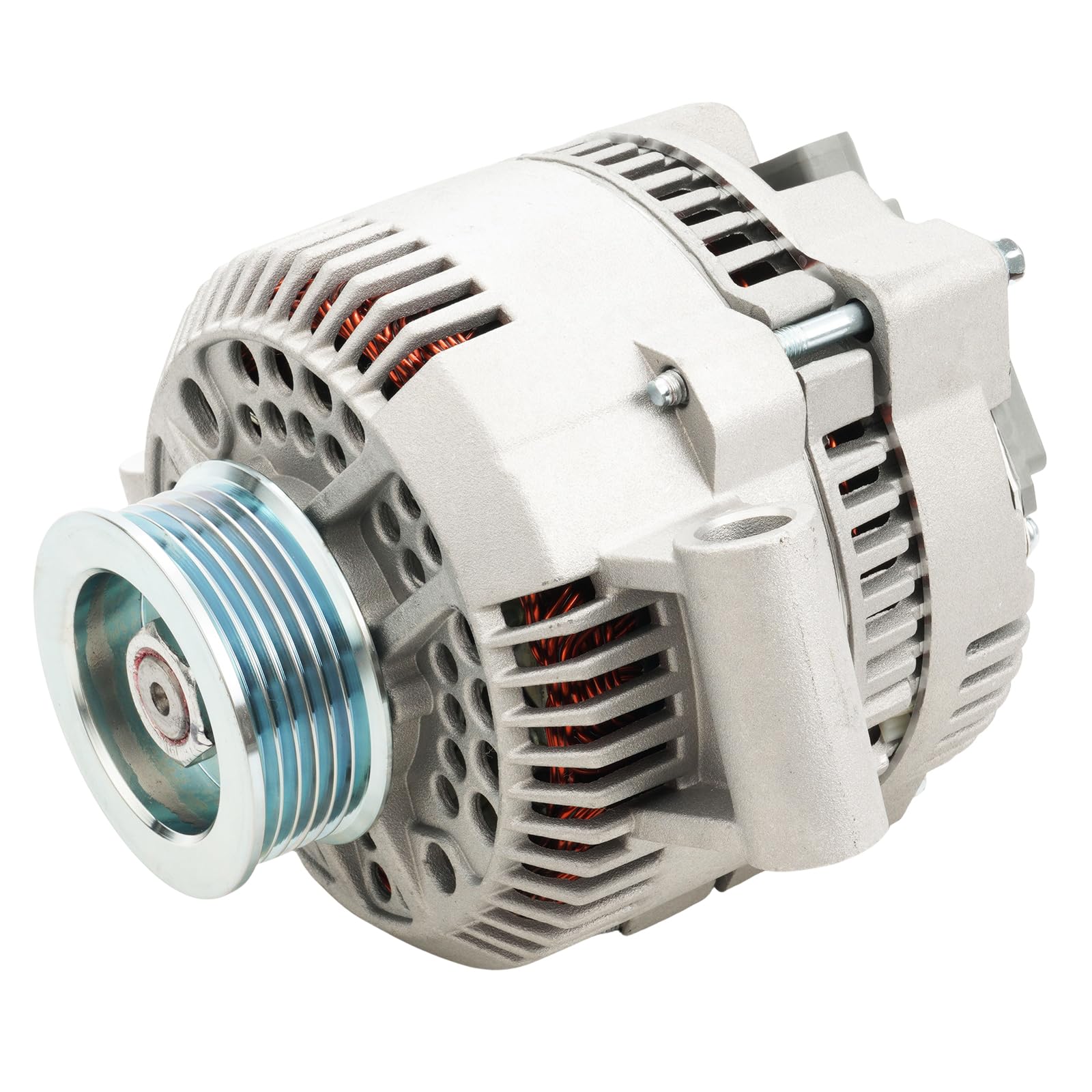 KAX New Alternator Replacement for Ranger, F-150, Explorer,E-150 Econoline, B2500, B4000, Aerostar, E-150,B2300 Standard Unit; 95 Amp; 57mm Pulley OD,12V,CW,S6 Groove Pulley,Replace for 7750N-6G1