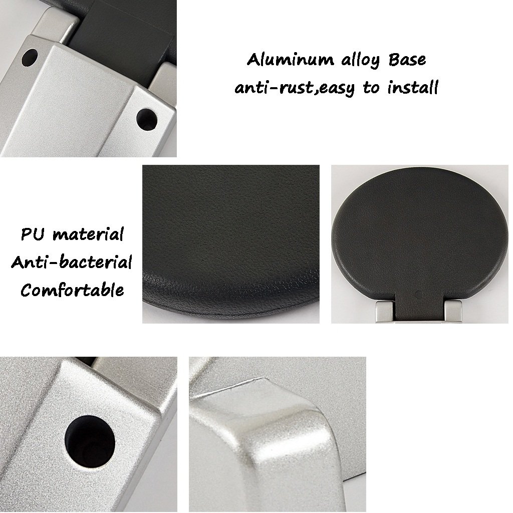 Taburetes de baño/Ducha Plegables Redondo montado en la Pared Zapatos de Cambio Plegables para Personas Mayores/discapacitadas Silla Antideslizante en Banco de Plata Bañera Máx. 150 kg