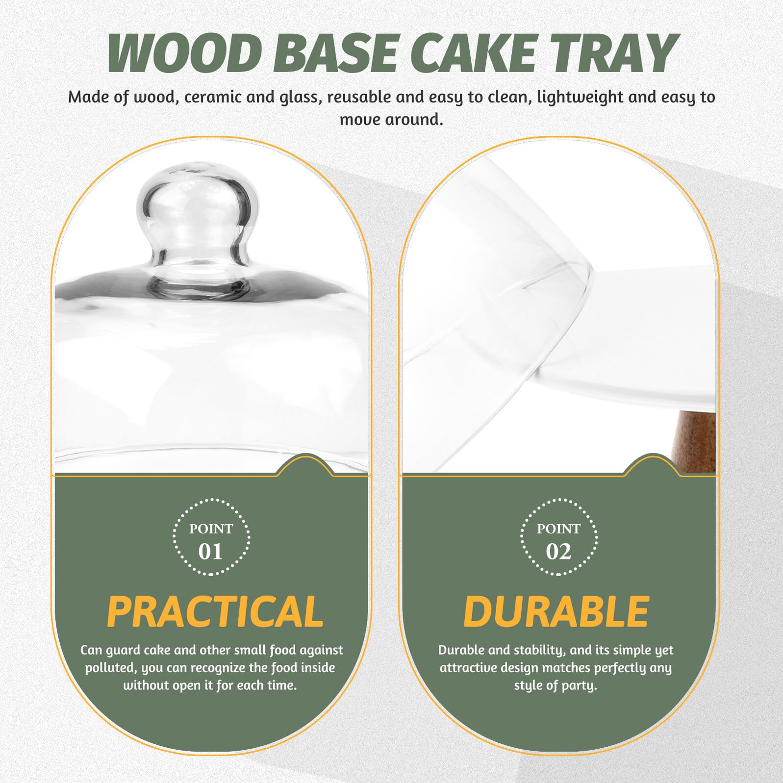 Alzata per Torte con Coperchio, Atmosfera Natalizia, Ceramica, per Dolci