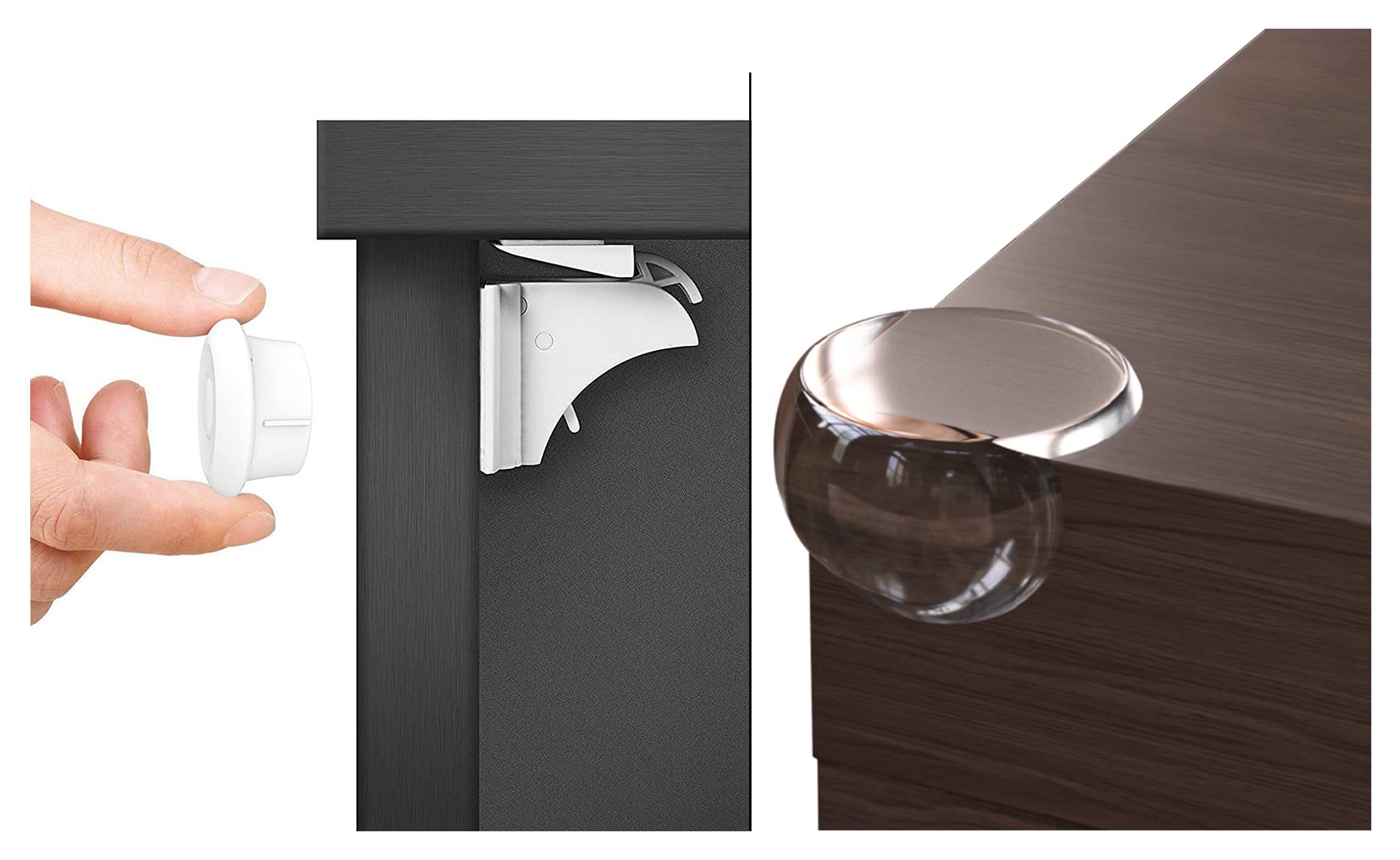 Dokon Magnetic Child Safety Locks Cupboard, Cabinet & Drawer Lock, (10 Premium Locks, 2 Keys + 10 Free Corner Protectors) 30 Second Install, No Screws or Tools, Protect Kids & Baby Proof Your Home