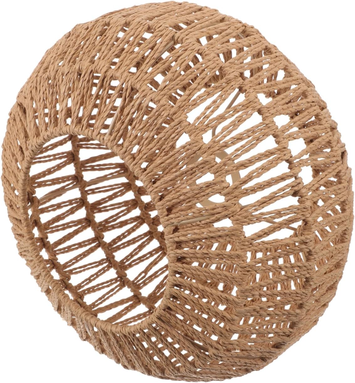 Woven Pendant Lamp Shade, Vintage Rattan Weave Chandelier Lampshade Light Cover Ceiling Rattan Hanging Lamp Shade Light Fixture Basket for Table Floor Lamps