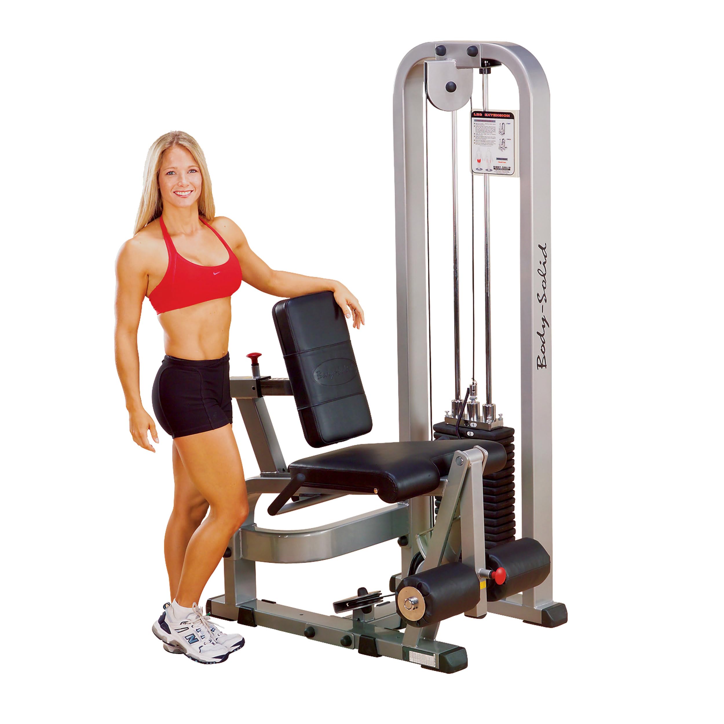 Body-Solid ProClubLine Leg Extension Machine with 210-Pound Weight Stack (SLE200G/2)