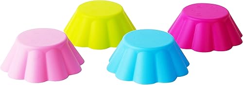 Miniatura 1 de Fox Run 73933 - Juego de 12 tazas de silicona para hornear festoneadas