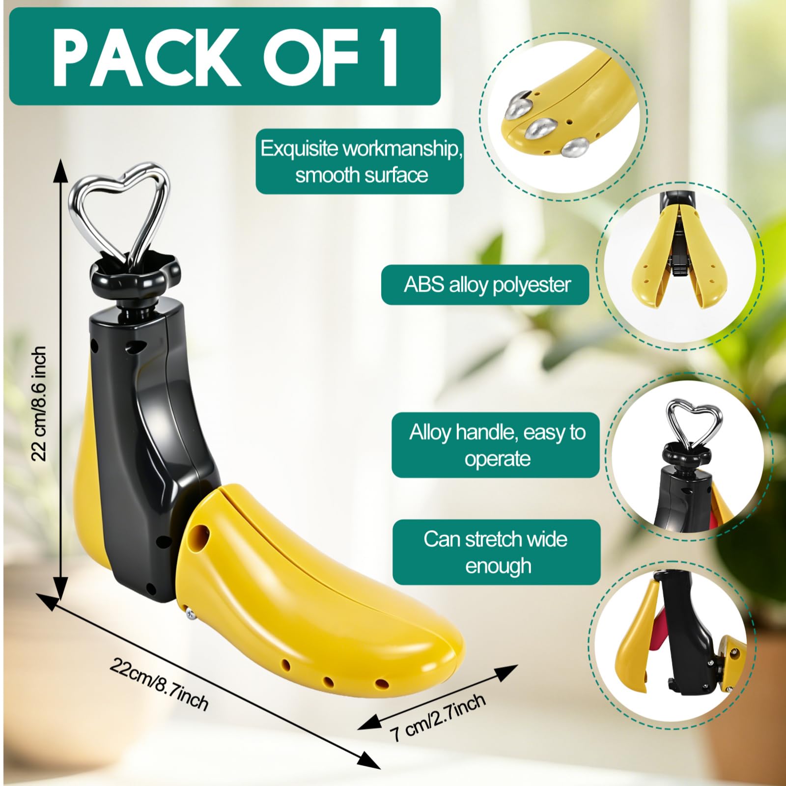 Estirador de zapatos para mujeres y hombres, estirador de botas de pies anchos, ensanchador de zapatos de 4 vías y expansor para estirar longitud y ancho