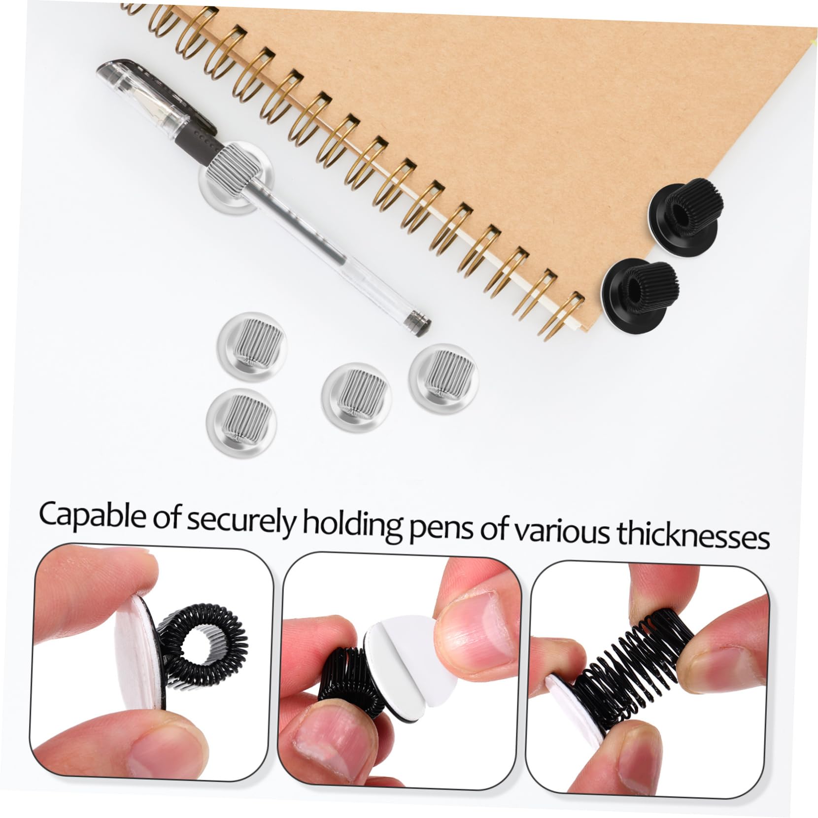 Homoyoyo 3 Sätze Metallclip Selbstklebender Stifthalter Ordentlich Veranstalter Stifthalter Für Notizbuch Clips Stiftbefestigungsklemmen Kleben Der Klebstifthalter Stiftclip 20 Stück * 3