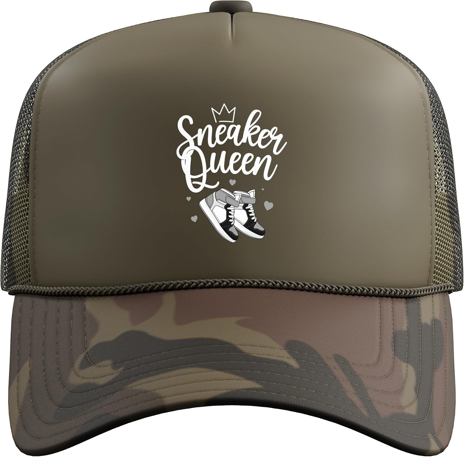 Funny Sneaker Art for Women Girls Shoe Head Sneaker Lover Trucker Hat with Adjustable Mesh Back image 2