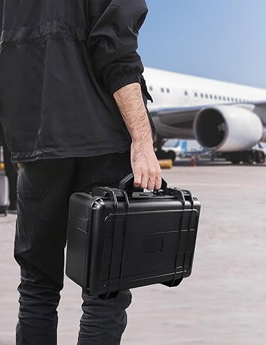 Miniatura 4 de Funda rígida para cámara con funda protectora de espuma, para cámara electrónica, cajas grandes para equipos de viaje, caja de almacenamiento