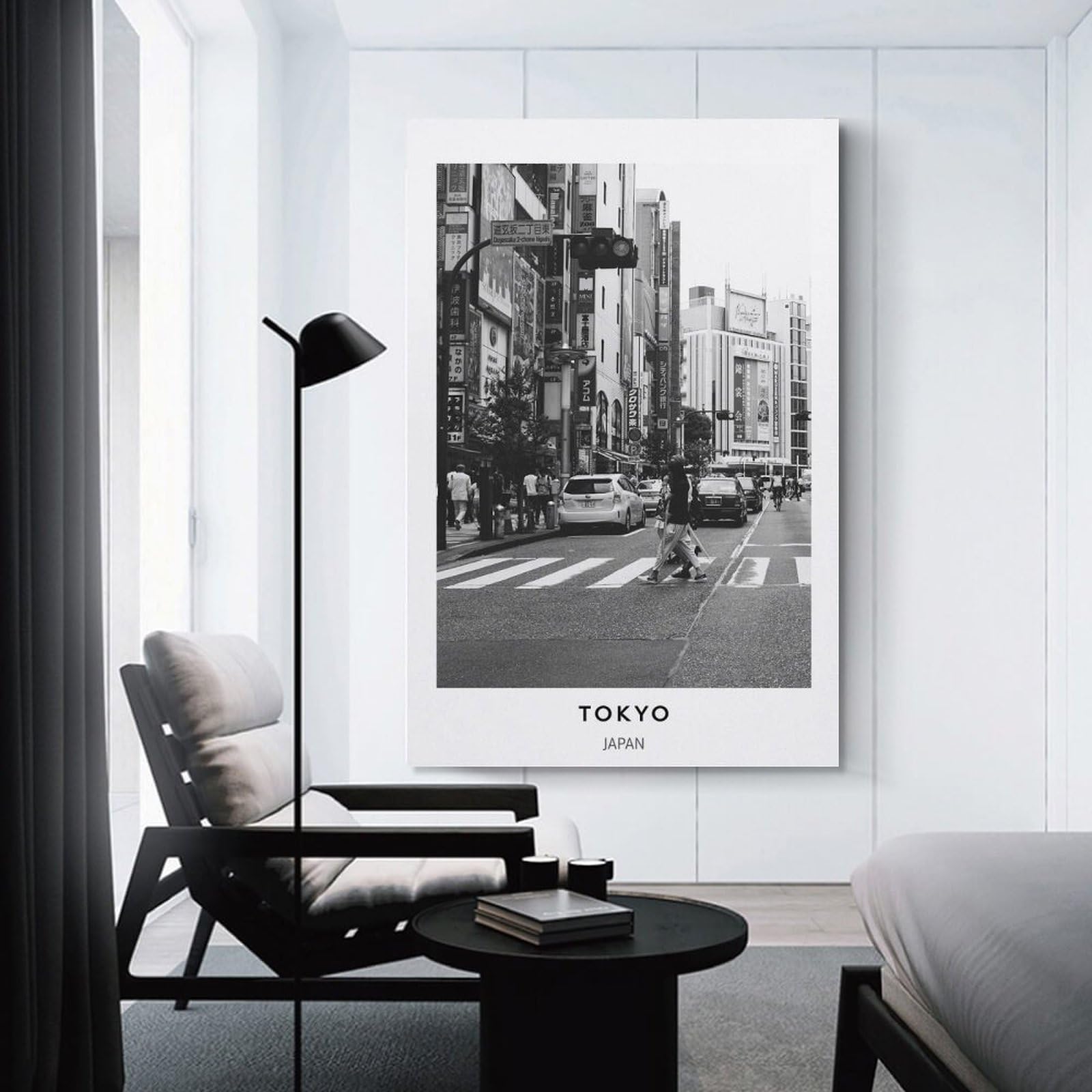 Junmoney Tokyo Street Scene Decorative Wall Artwork, 20x30inch(50x75cm), for Home Lounge, Bedroom Or Reading Nook, Eye Catching Artwork for Blank Walls