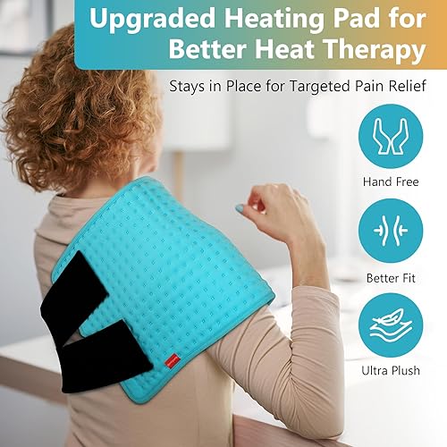 Miniatura 4 de Comfytemp Almohadilla térmica portátil para aliviar el dolor de espalda y calambres menstruales con 2 correas elásticas, almohadilla térmica