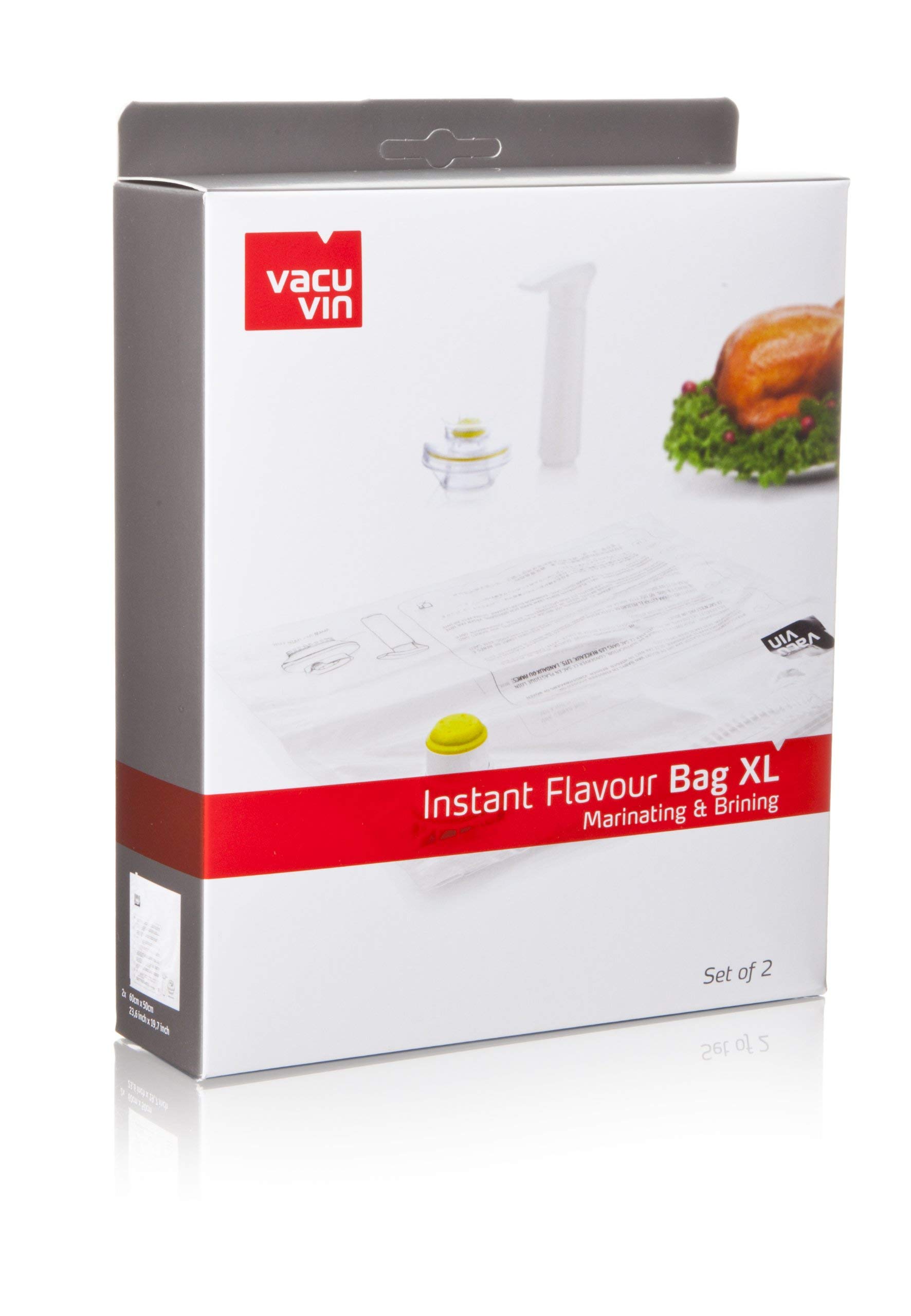Tomorrows Kitchen Instant Flavour Vacuum Bag, Transparent, X-Large, 2-Piece