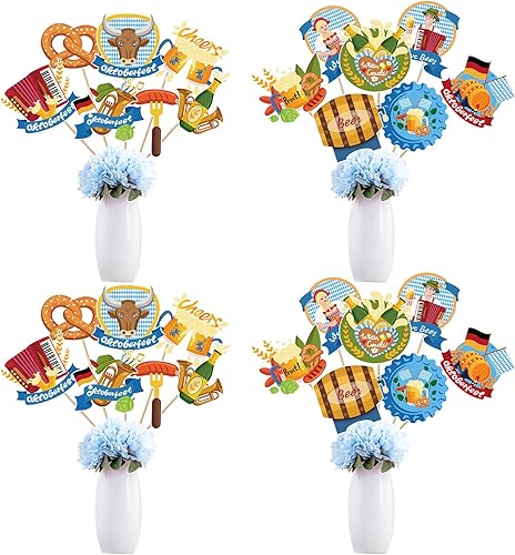 Decoraciones para fiestas de Oktoberfest, centros de mesa para el Oktoberfest, centros de mesa alemanes para el Oktoberfest, fiesta de cerveza