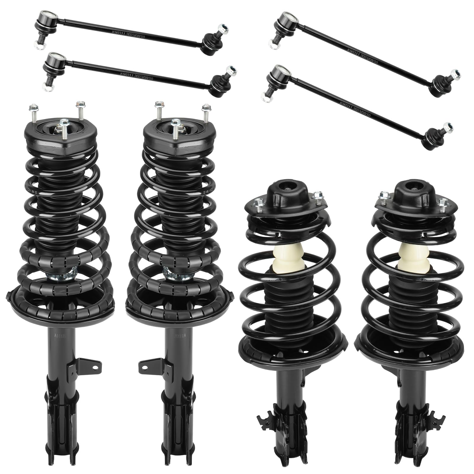 Front and Rear Strut and Sway Bar Links Fit for Toyota Avalon 97-03, for Toyota Solara 99-03, for Toyota Camry 97-01, for Lexus ES300 97-01, Shock Absorber and Stabilizer Replace for 271679, 271678