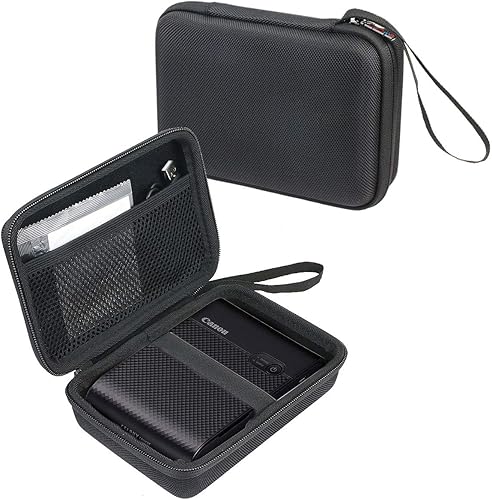 khanka Estuche rígido de repuesto compatible con impresora fotográfica cuadrada compacta Canon SELPHY QX10 (negro)