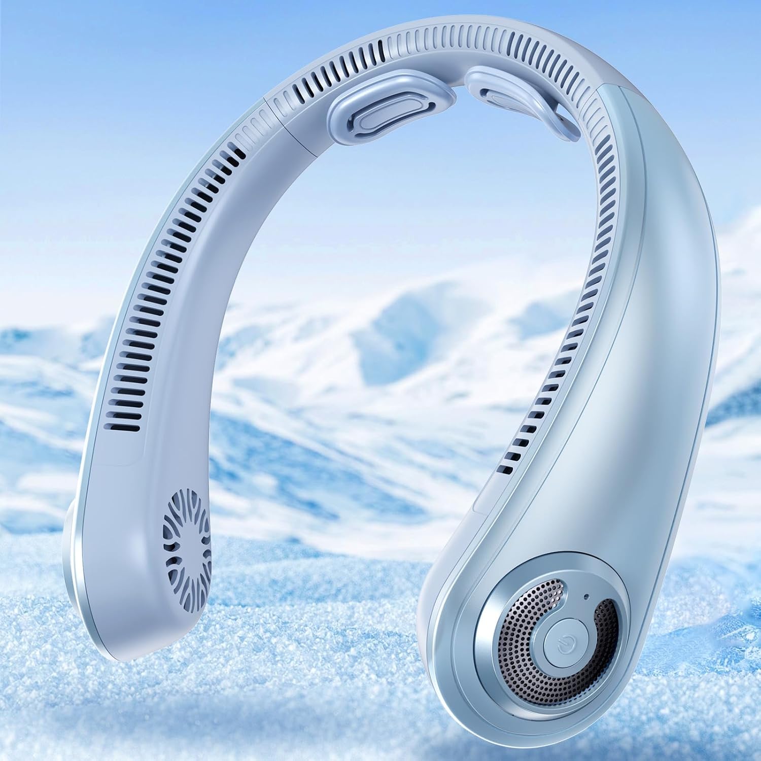 Neck Fans that Blow Cold Air - Portable Rechargeable Personal Cooling Wearable Neck Fan With 5 Speeds, Neck Support, USB Bladeless Lightweight Fan for Hot Flashes, Disneyland, Travel, Women, Men