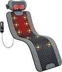COMFIER Mat de massage corps complet avec chaleur, massage dos vibrant avec oreiller Shiatsu cou 10 Moteurs vibrants & 3 Niveaux de chaleur
