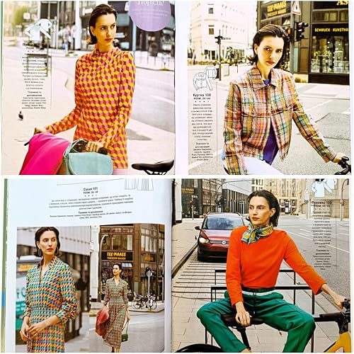 Miniatura 7 de Burda Style 12024 Revista de patrones de costura en Ucrania Hojas de plantilla Ropa de moda Vestido Blusa Tops Falda Pantalones Chaqueta Abrigo