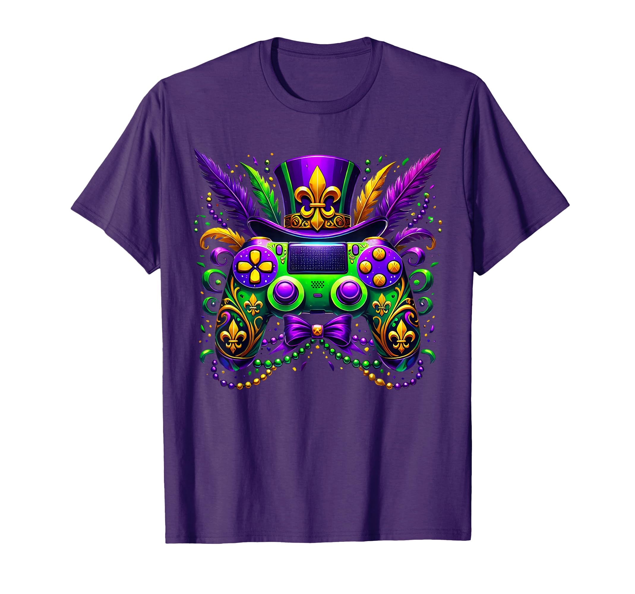 Mardi Gras Video Game Controller Jester Hat Costume Kids T-Shirt