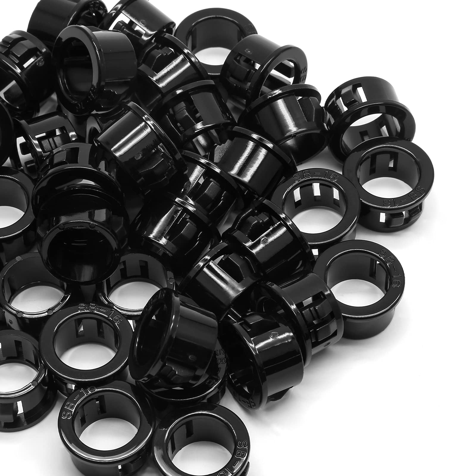 BOPOREAE 20-Pack Black Snap-In Cable Grommets - 7/8" Mounting Hole, Nylon Wire Bushings - View #5