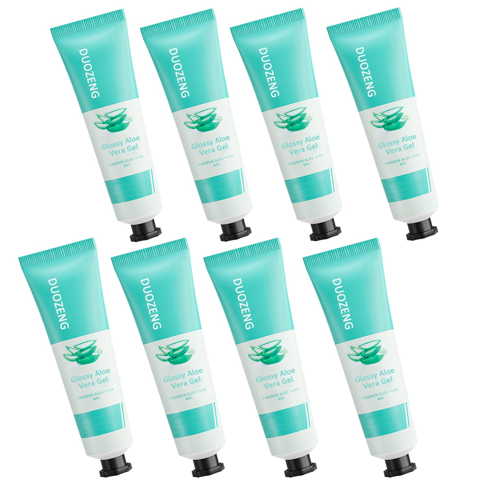 DuoZeng 8PCS Aloe Vera Gel for Face,Hydrating Refreshing Aloe Vera Gel for Sunburn Relief,Travel Size Non-sticky Aloe Vera Face Moisturizer,Fast