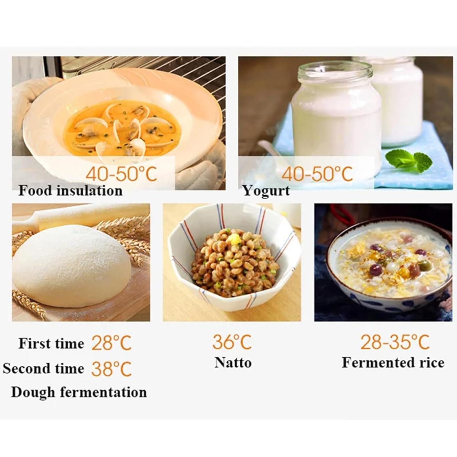 Scatola per Lievitazione del Pane 40 L 260W | Lievitatore Elettrico con Controllo umidità | per Lievito Madre, Pizza & Yogurt | Temperatura Regolabile 20-50℃ | Ideale per Casa