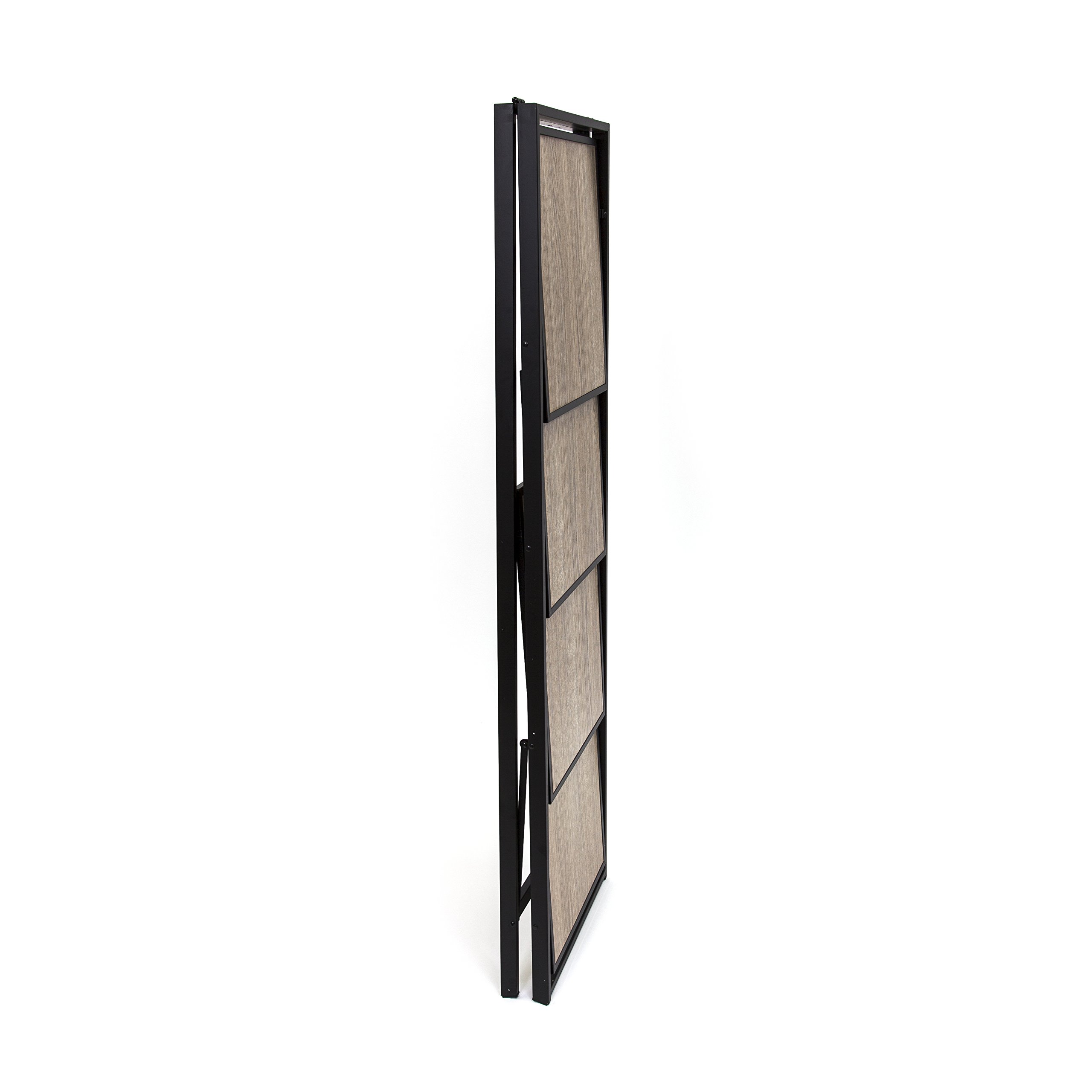 Origami Fully assembled 4 tier Foldable Decorative Rack, A Frame Wooden Ladder Bookcase, Display